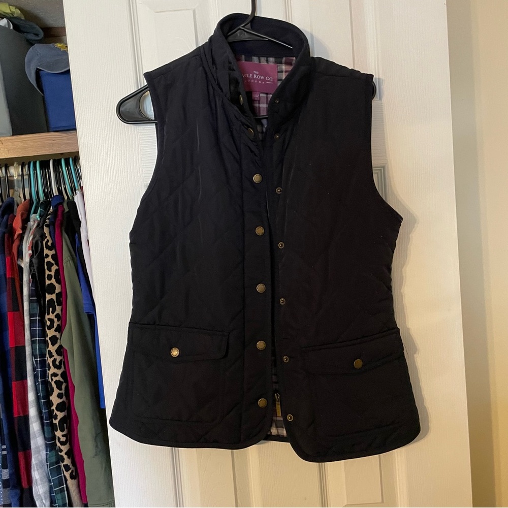 Blue Quilted Sleeveless Vest for Layering